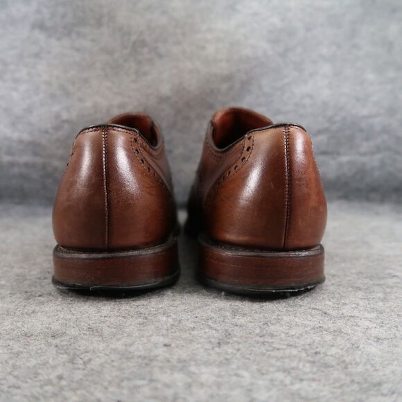 Allen Edmonds Shoes Mens 9 Oxford Cap Toe Brogue Wingtip Classic Hinsdale Brown main image 16